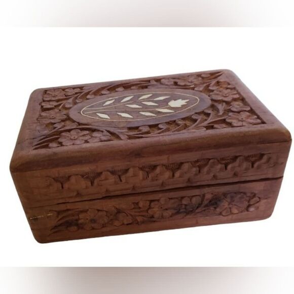Carved Wooden Box   - Picture 1 of 12